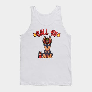 Firefighter Alsatian Tank Top